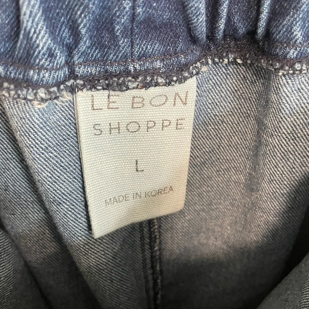 Le Bon Shoppe city denim skirt elastic waist pockets - Picture 8 of 9